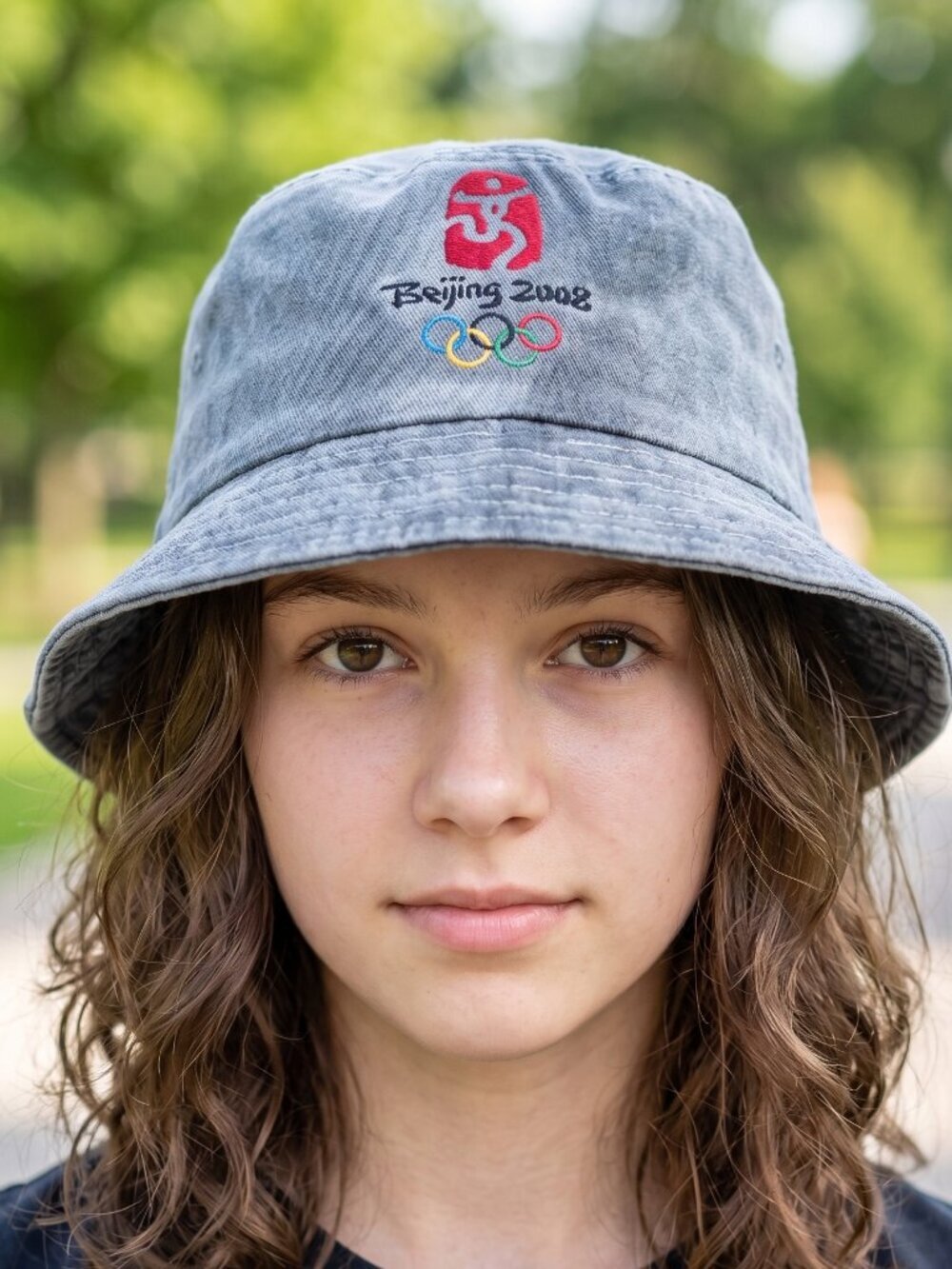 Beijing Olympics Bucket Hat Vintage Rare newly tie dyed Womens Girlls